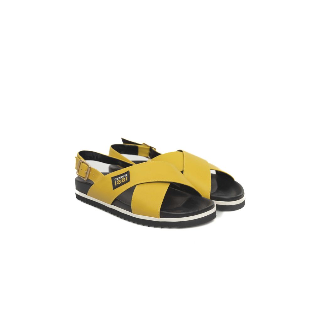 Yellow Calfskin Women Sandal
