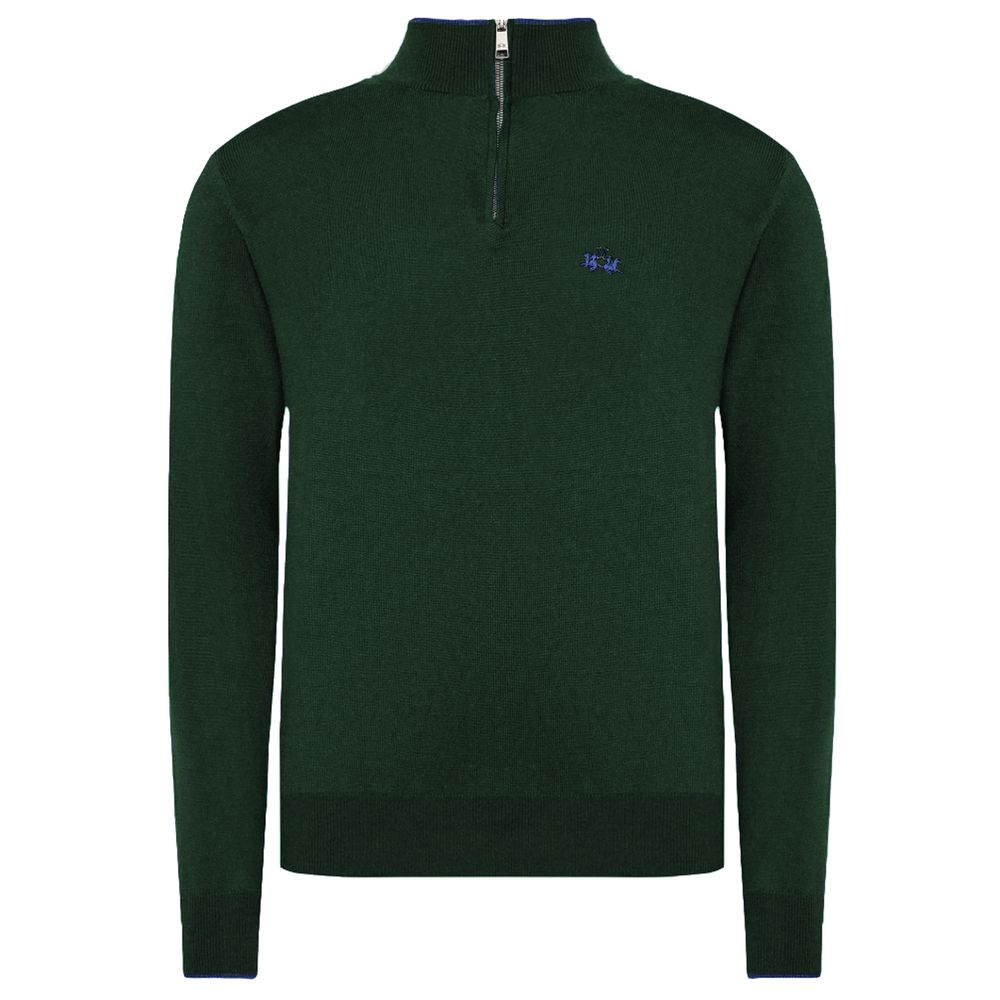 Green Wool Men Sweater