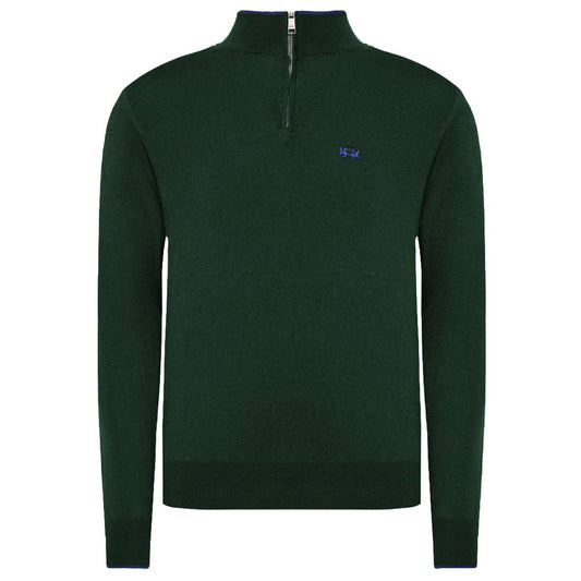 Green Wool Men Sweater