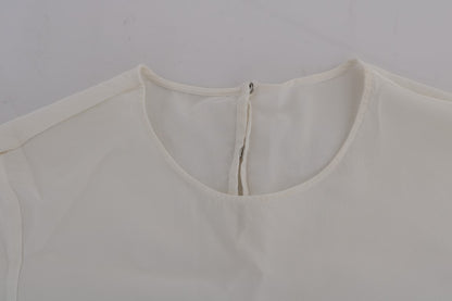 White Silk ITALIA IS LOVE Blouse T-shirt