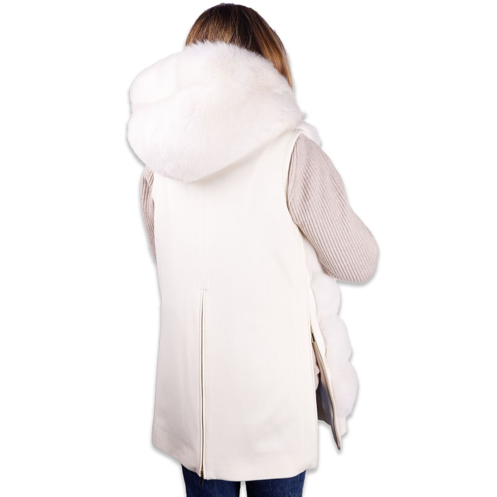 White Wool Women Coat