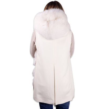White Wool Women Coat