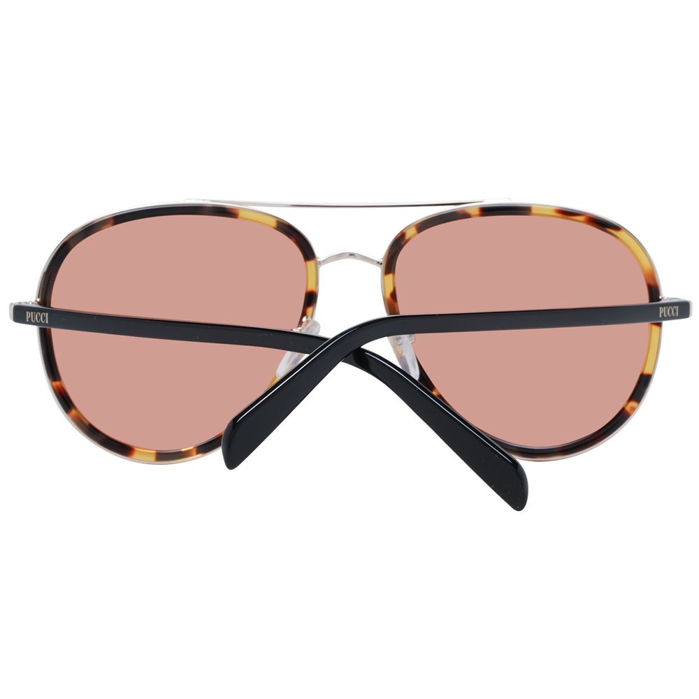 Brown Metal Sunglasses