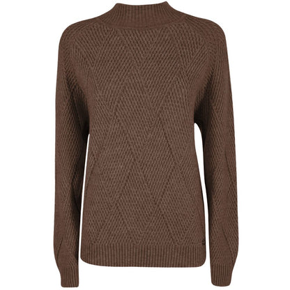Brown Acrylic Women Sweater