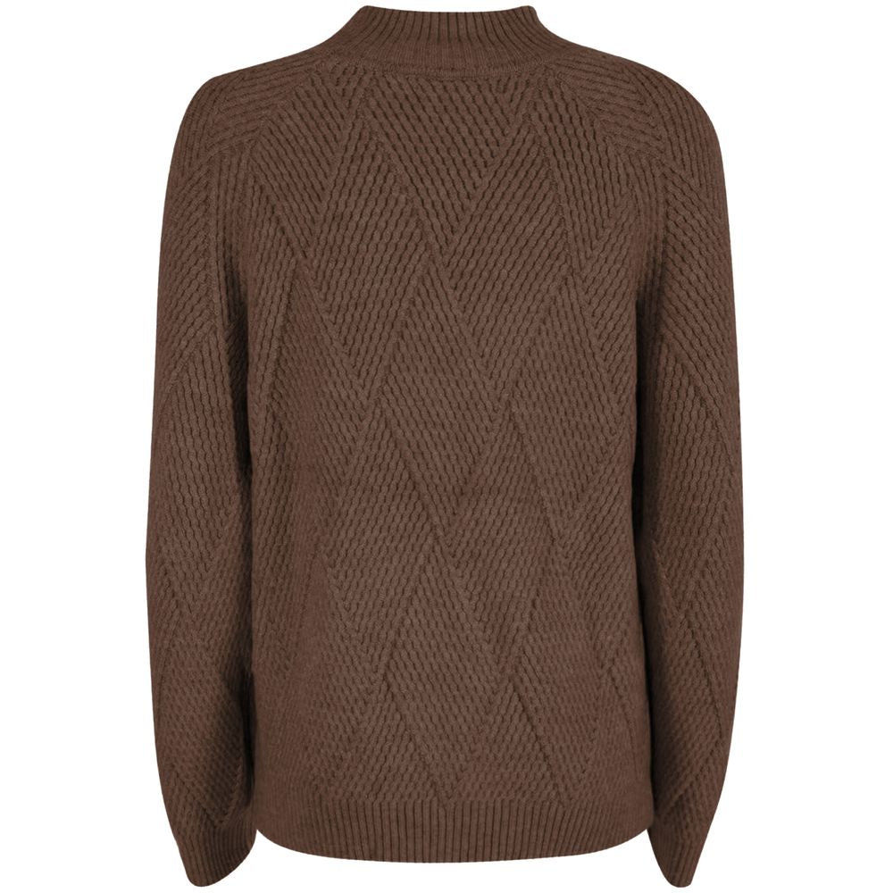 Brown Acrylic Women Sweater