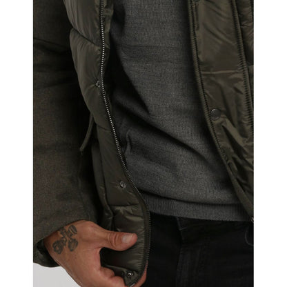 Green Wool Men Jacket