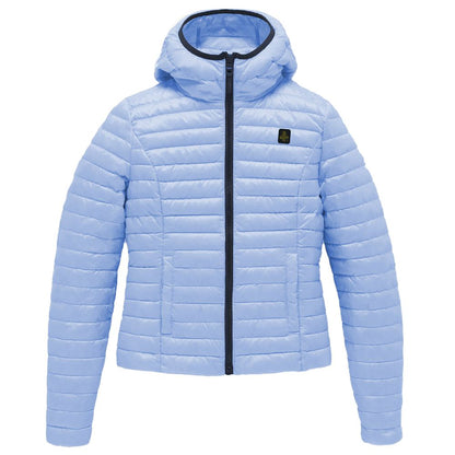 Light Blue Polyamide Women Jacket