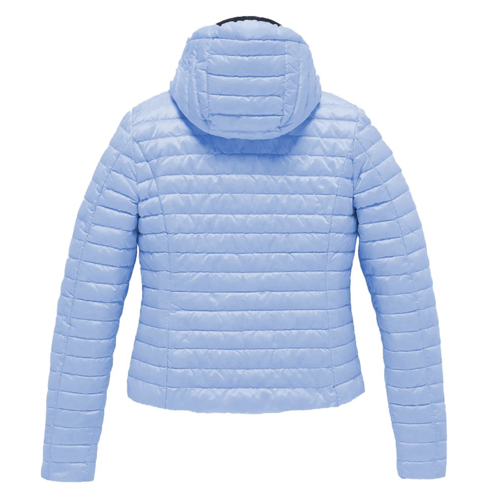 Light Blue Polyamide Women Jacket