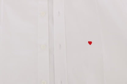 White Cotton Stretch Slim Fit Dress Shirt