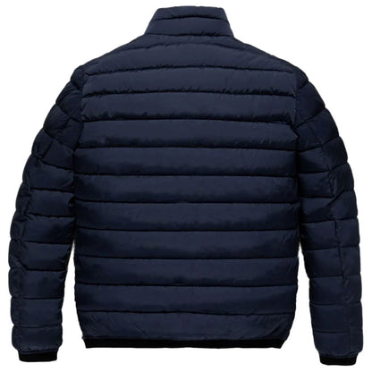 Blue Nylon Men Jacket