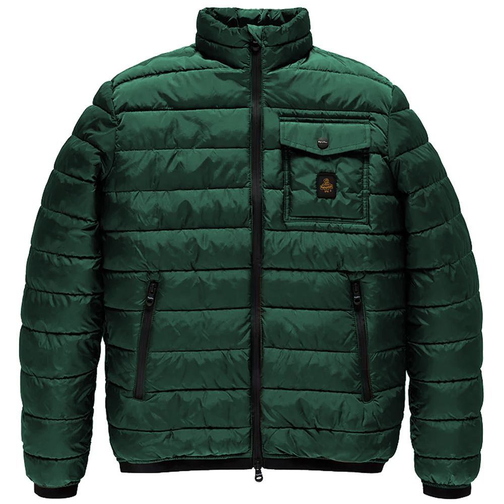 Green Nylon Men Jacket