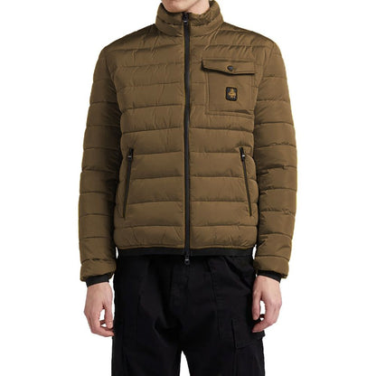 Brown Nylon Men Jacket