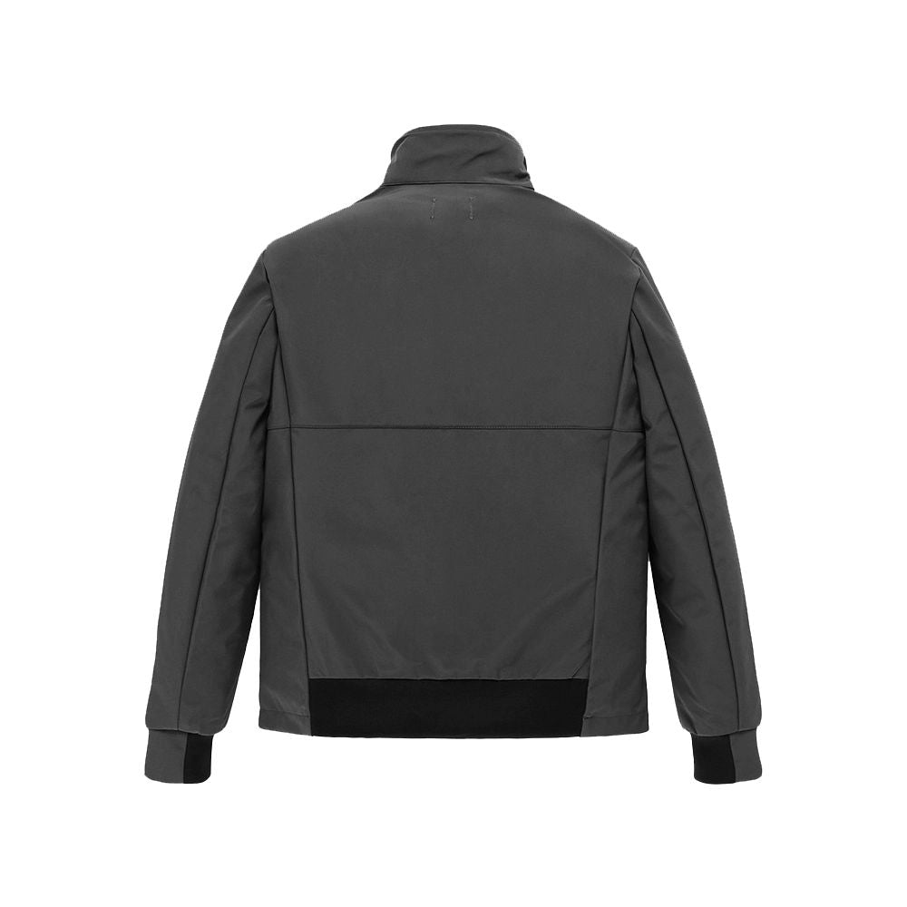 Gray Nylon Men's Bomber Jacket