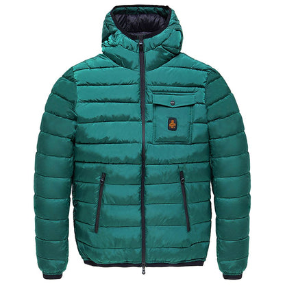 Green Nylon Men Jacket