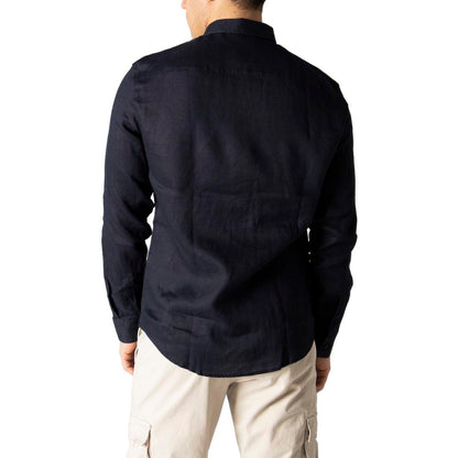 Blue Linen Dress Shirt