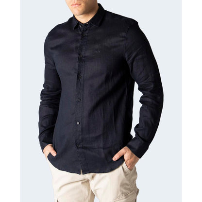 Blue Linen Dress Shirt