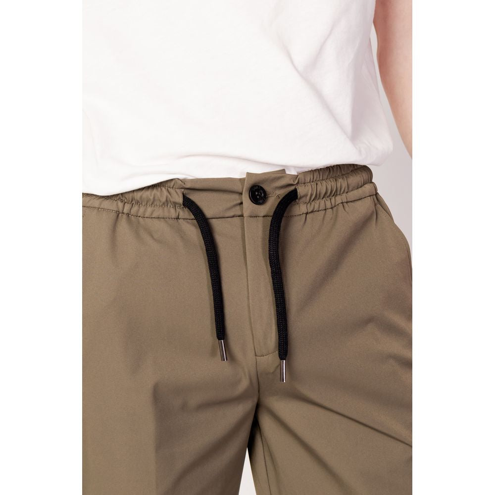 Green Nylon Bermuda Shorts