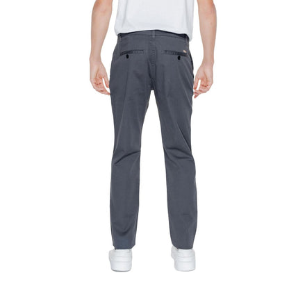Black Cotton Casual Pants