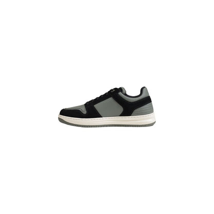 Green Polyester Athletic Sneakers