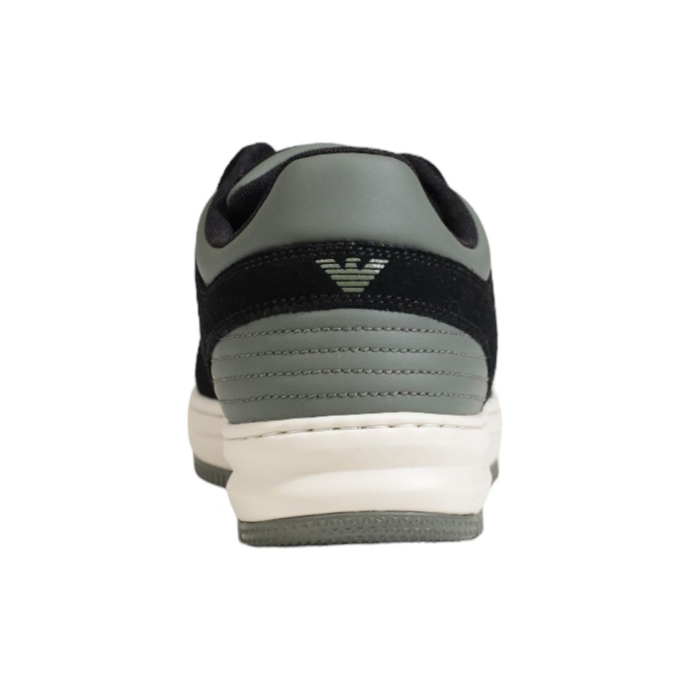 Green Polyester Athletic Sneakers