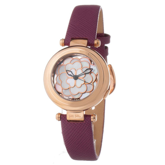 Purple Leather Dress Watch