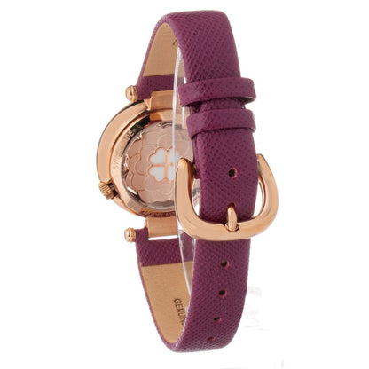 Purple Leather Dress Watch