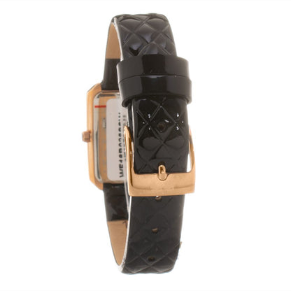 Black Leather Dress Watch