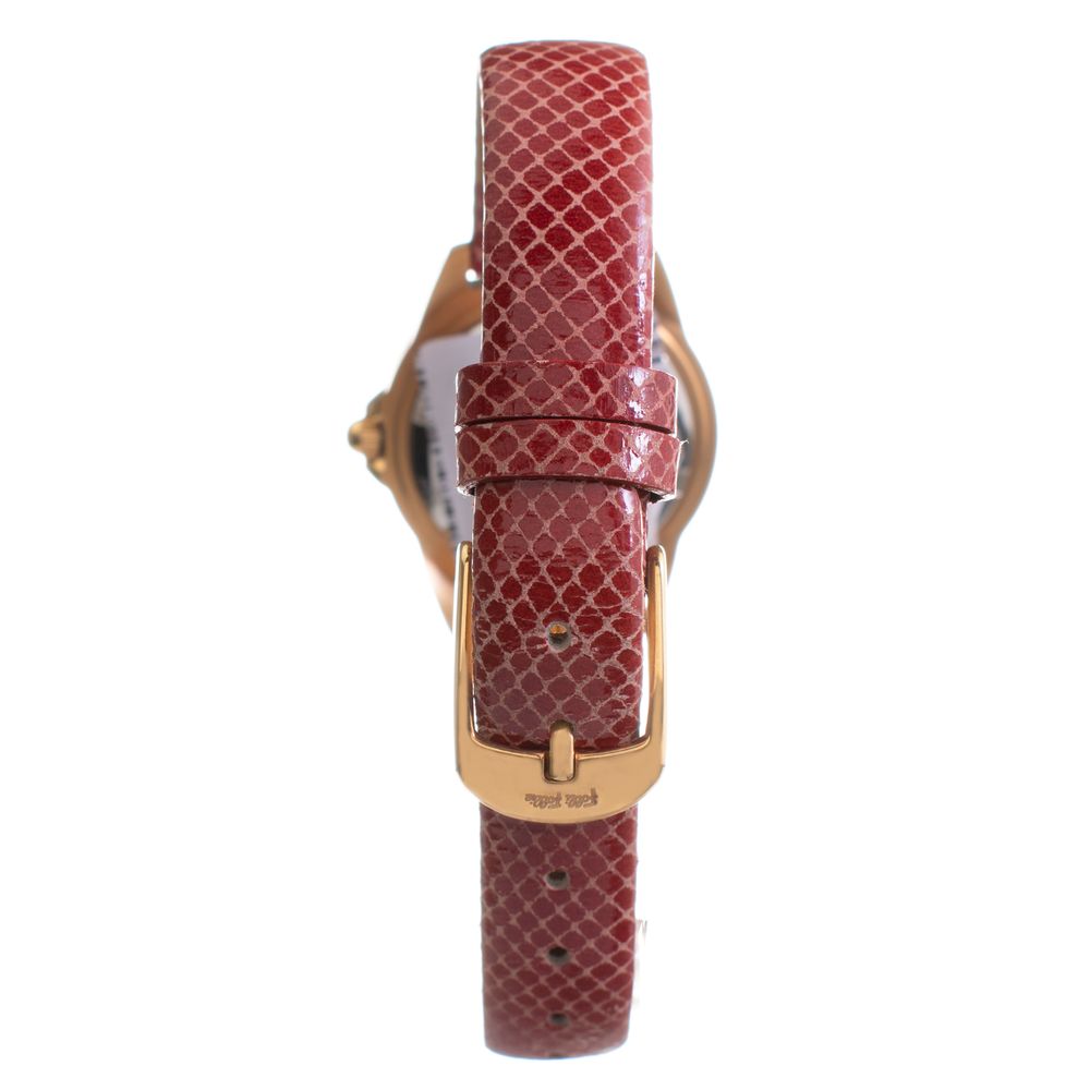 Red Leather Dress Watch