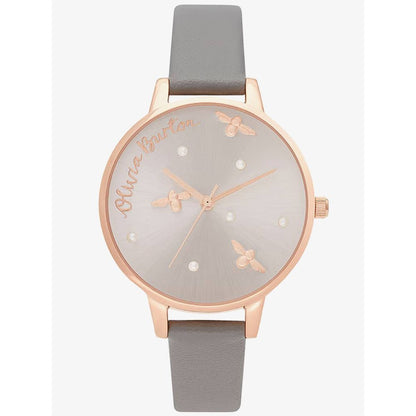 Gray Artificial Leather Dress Watch