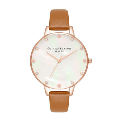 Brown Artificial Leather Dress Watch
