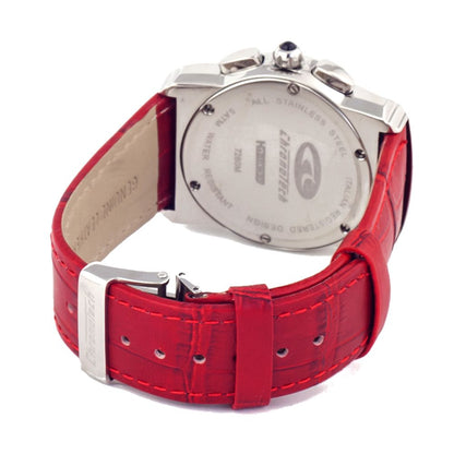 Red Leather Dress Watch