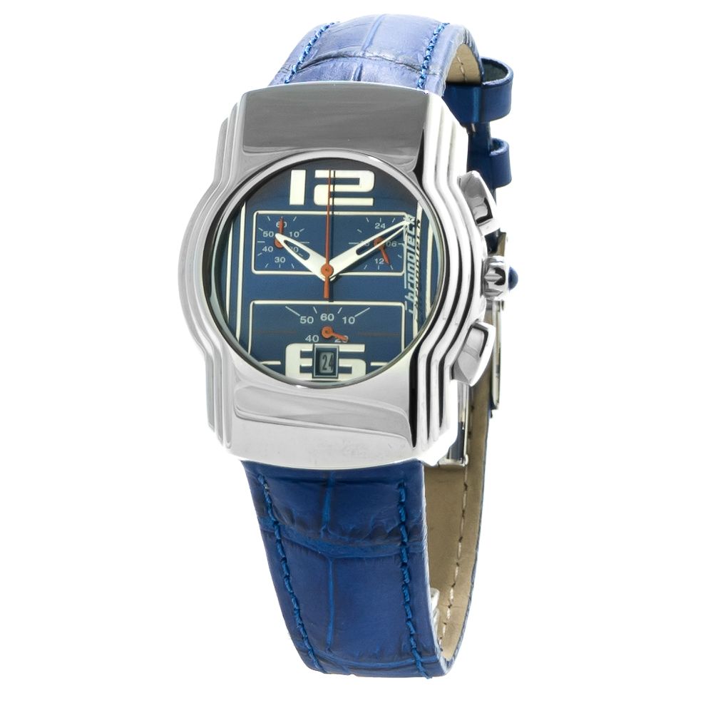 Blue Leather Dress Watch
