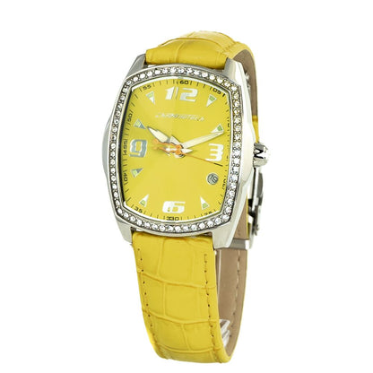 Yellow Leather Dress Watch