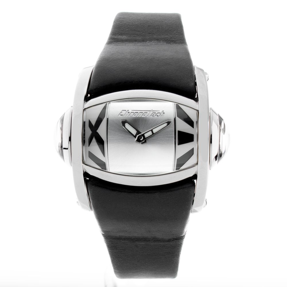 Black Leather Dress Watch