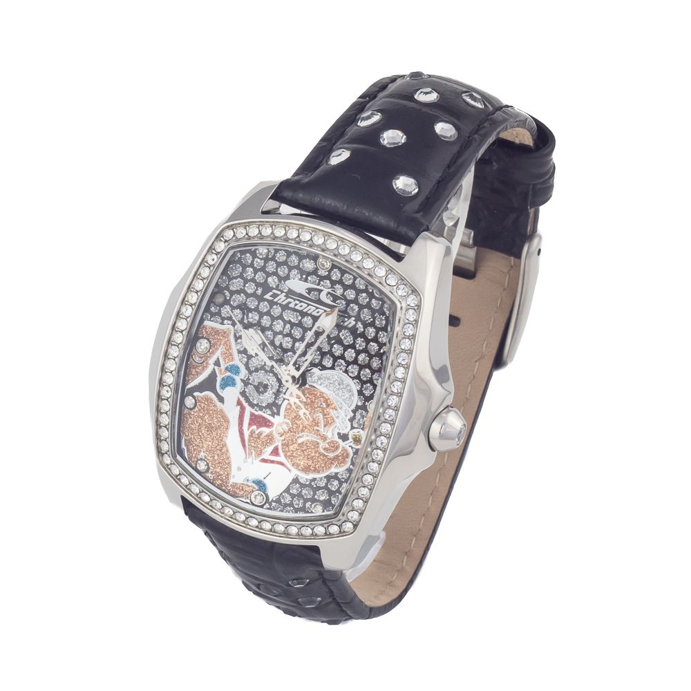 Black Leather Dress Watch