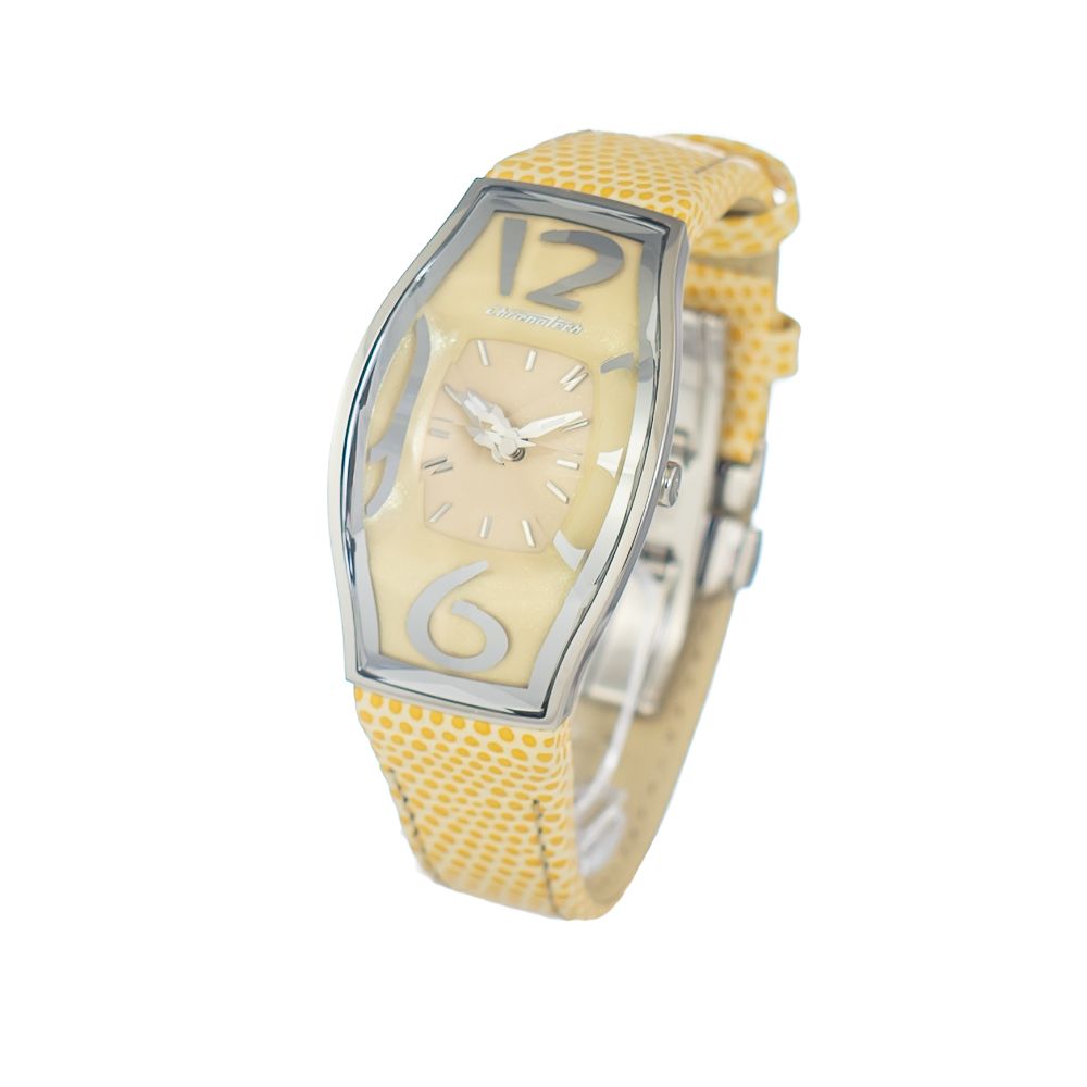 Yellow Leather Dress Watch