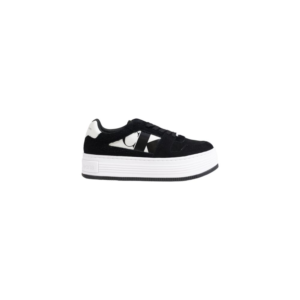 Black Leather Platform Sneakers