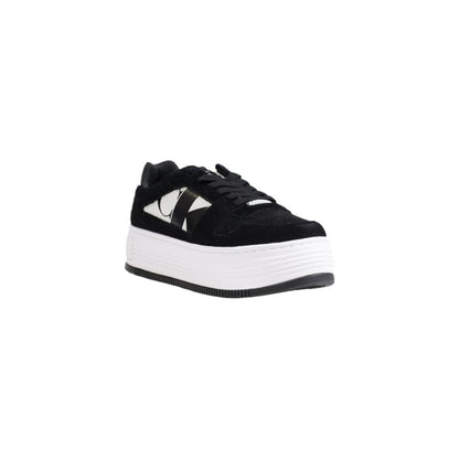 Black Leather Platform Sneakers