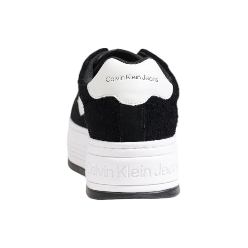 Black Leather Platform Sneakers