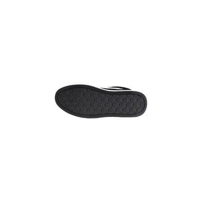 Black Leather Platform Sneakers
