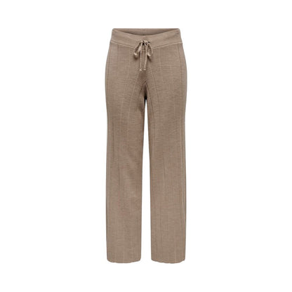Beige Marabou Pant