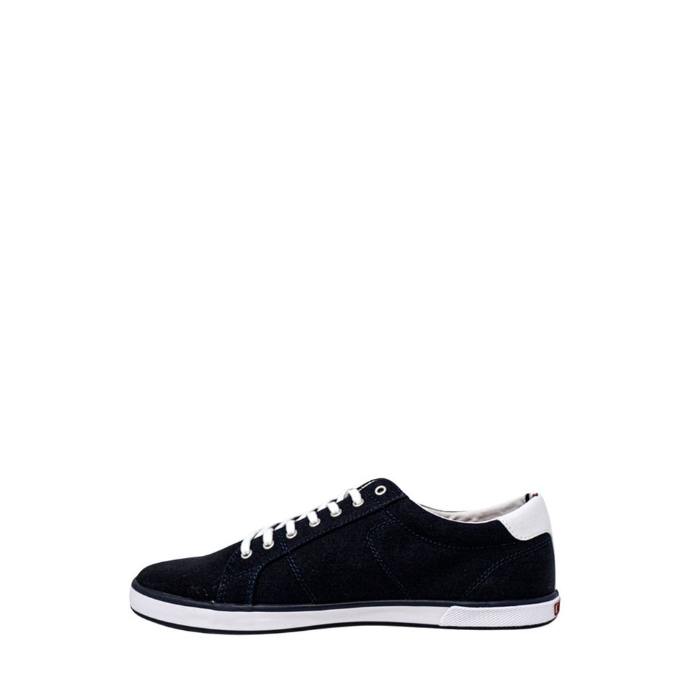 Blue Cotton Low Top Sneakers