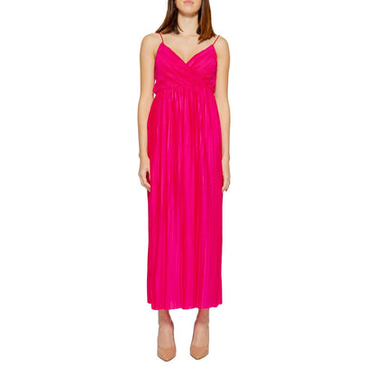 Multicolor Polyester Long Dress