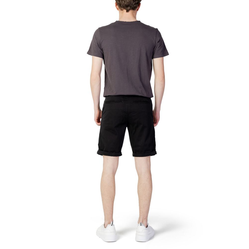 Black Cotton Knee Length