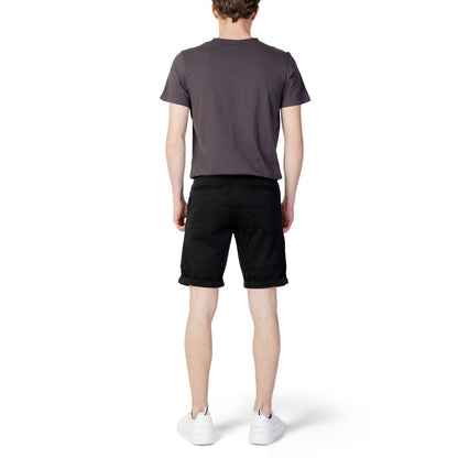 Black Cotton Knee Length