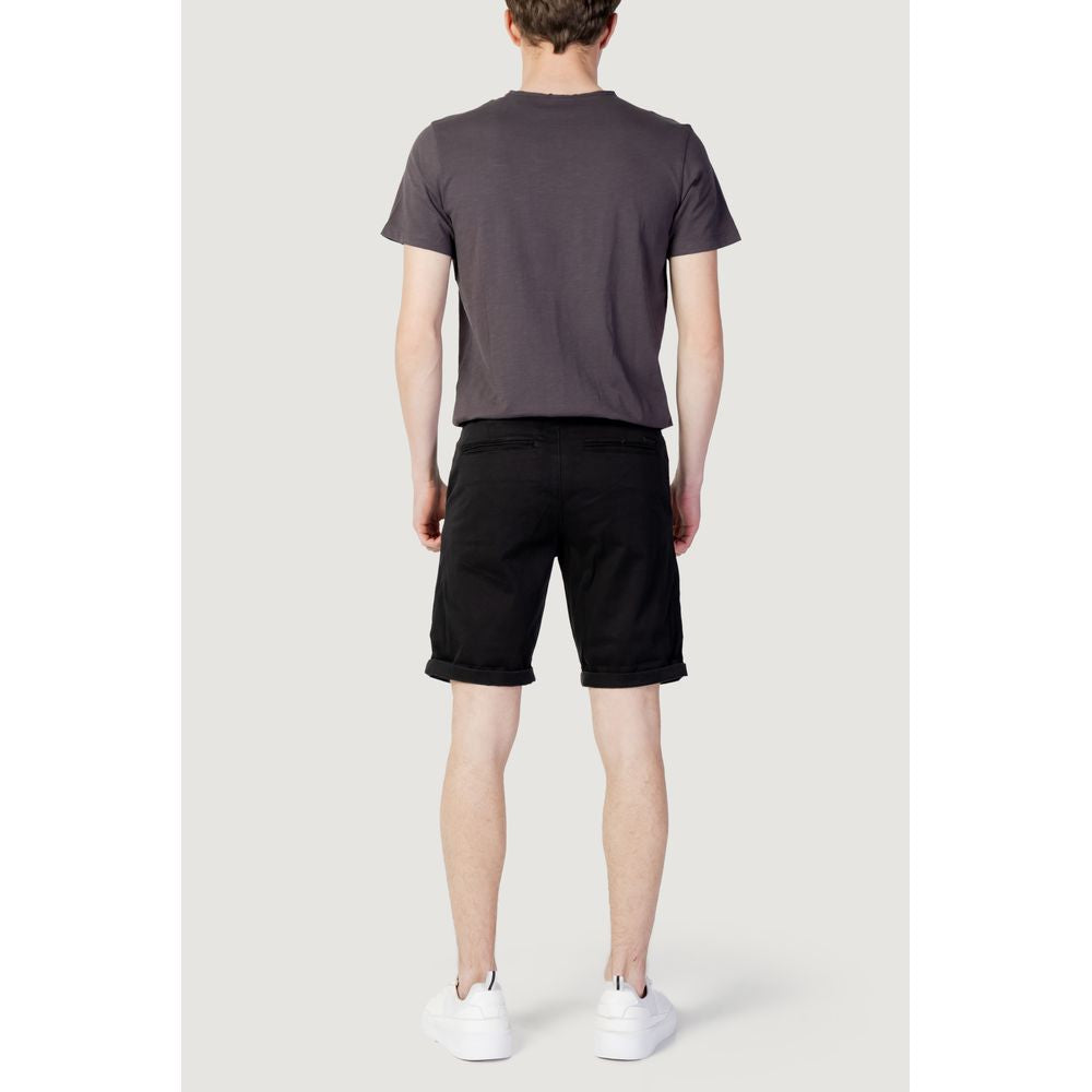 Black Cotton Knee Length