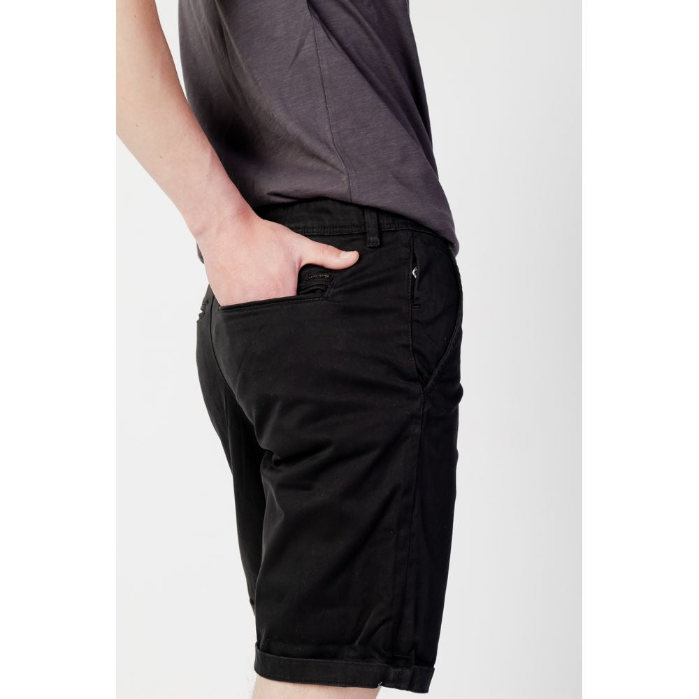 Black Cotton Knee Length