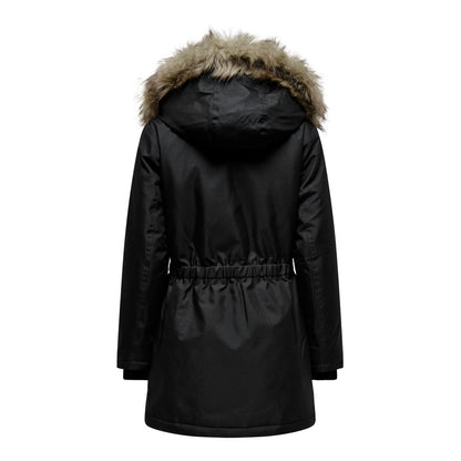 Black Polyester Parka