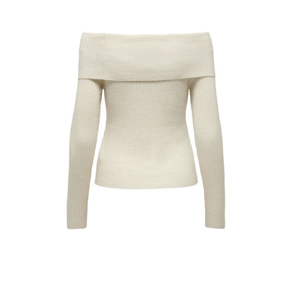Cream Viscose Sweatshirt
