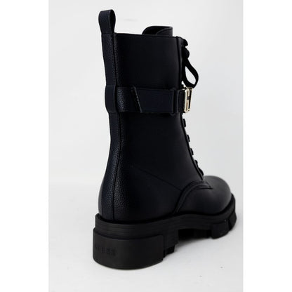Black Artificial Leather Boot